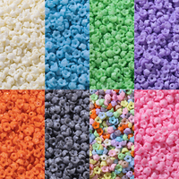 100pcs Colored Acrylic Bell Flower Shaped Beads Caps Spacer Loose Beads for DIY Necklace Earring Bracelet Jewelry Making Finding