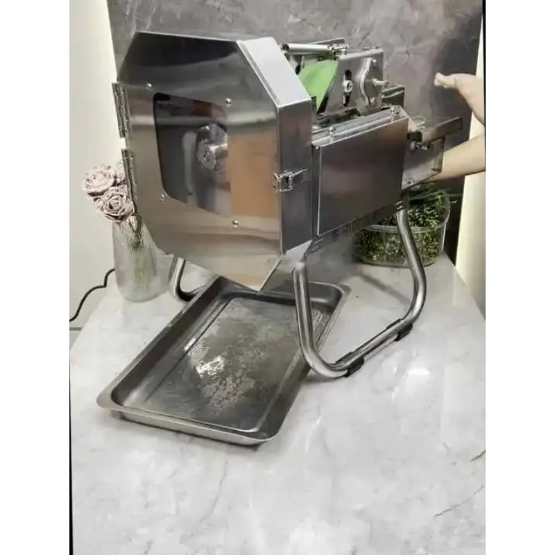 

Commercial Electric Vegetable Cutter Fruit Slicer Potato Shredder for Green Onion, Leek, Parsley, Cucumber & Food Processing