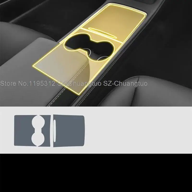 طبقة واقية من البولي يوريثان لطراز تسلا ، موديل 3 ، موديل Y ، تروس سيارة ، وحدة تحكم مركزية داخلية ، شاشة شفافة تعمل باللمس ، 2021-2023