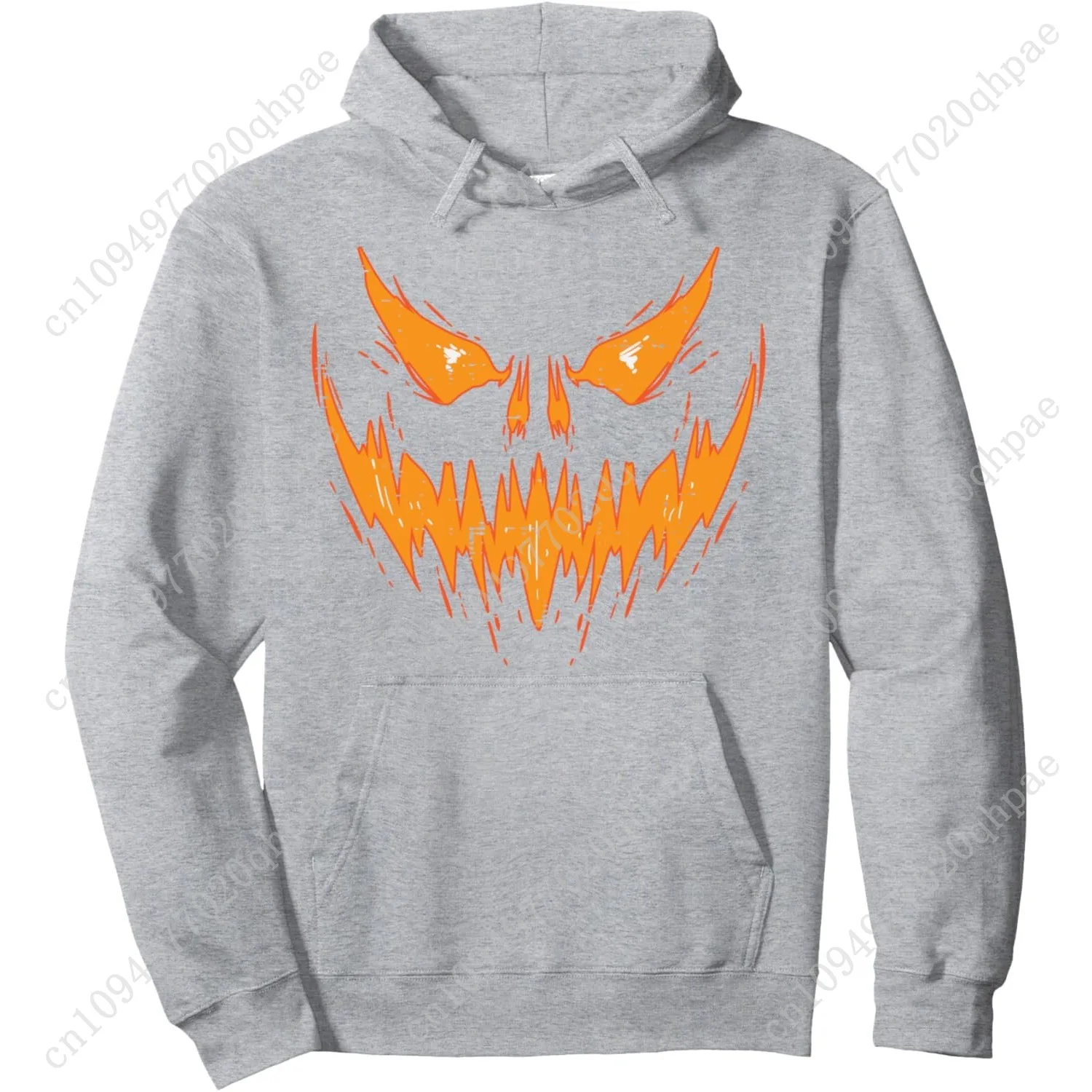 Scary Spooky Jack O Lantern Face Pumpkin Halloween Heren Jongens Pullover Hoodie