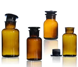 60ml-2500ml Brown/Clear Glass Jar Wide Mouthed Reagent Bottle Chemical Experiment Lab Supplies Teaching