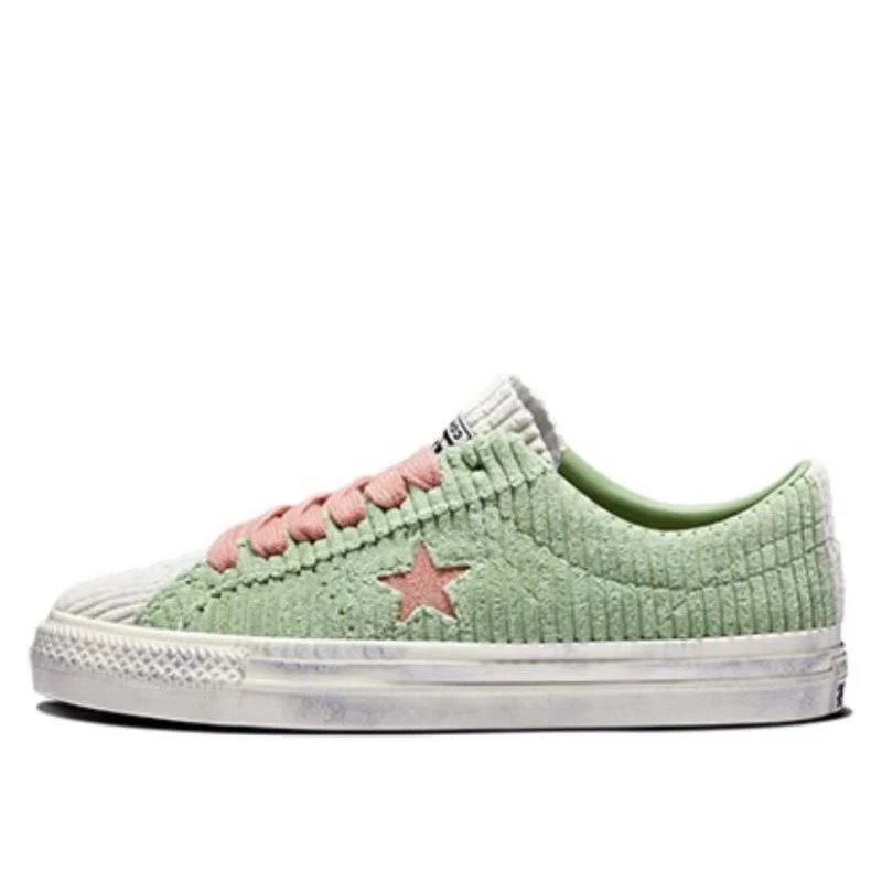 Converse One Star Pro Corduroy Comfortable Trendy Anti slip Wear resistant Low cut Canvas Shoes for Men and Women