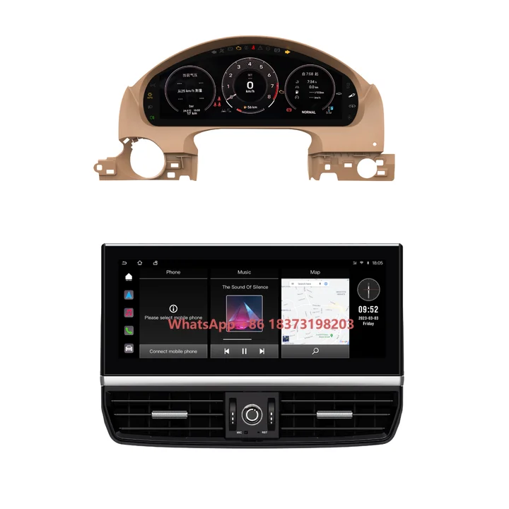 

LCD Dashboard Panel Virtual Instrument Cluster LCD Speedometer for PORSCHE CAYENNE 2010-2017 Car Odometer Carplay
