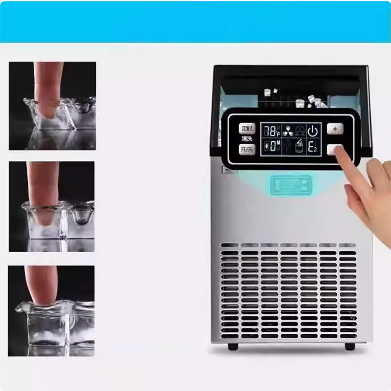Commercial Fully Automatic Ice Maker Machine Service Equipment With Built-In Cleaning Feature