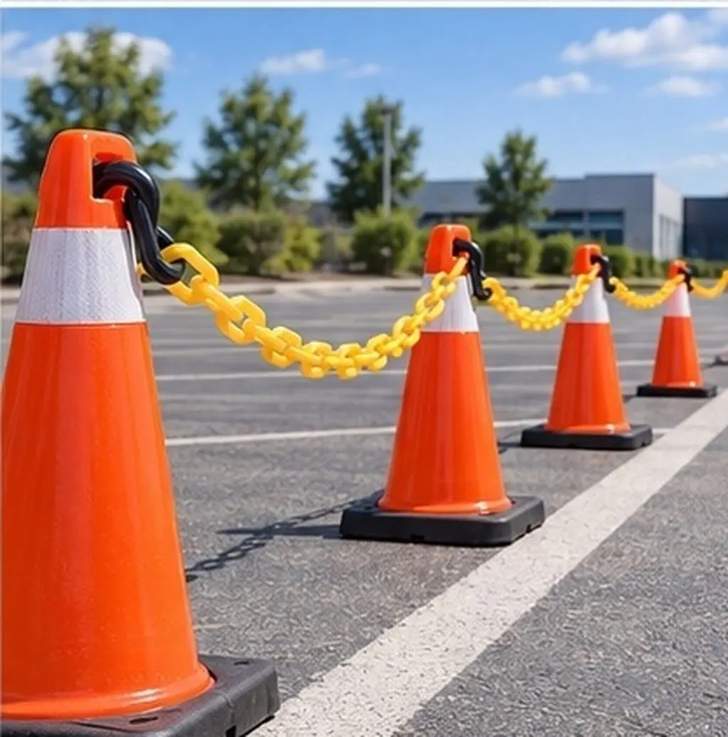 10Pcs Plastic Safety Chain S Hooks Cone Connector Construction Zone Barrier Traffic Cone Accessories