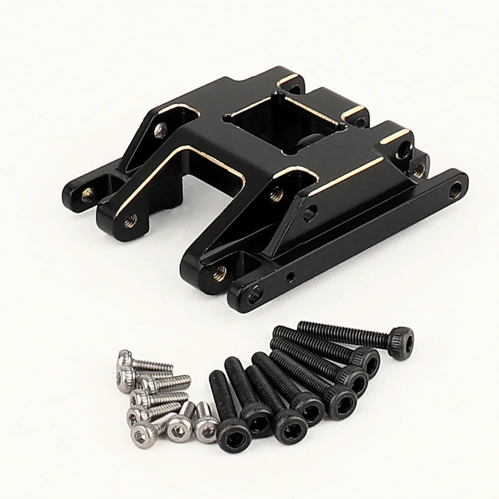 TRX4m Black Coating Completed Brass Skid Bottom Plate Transmission Mount for 1/18 TRX4-M RC Crawler Car Metal Upgrade Parts