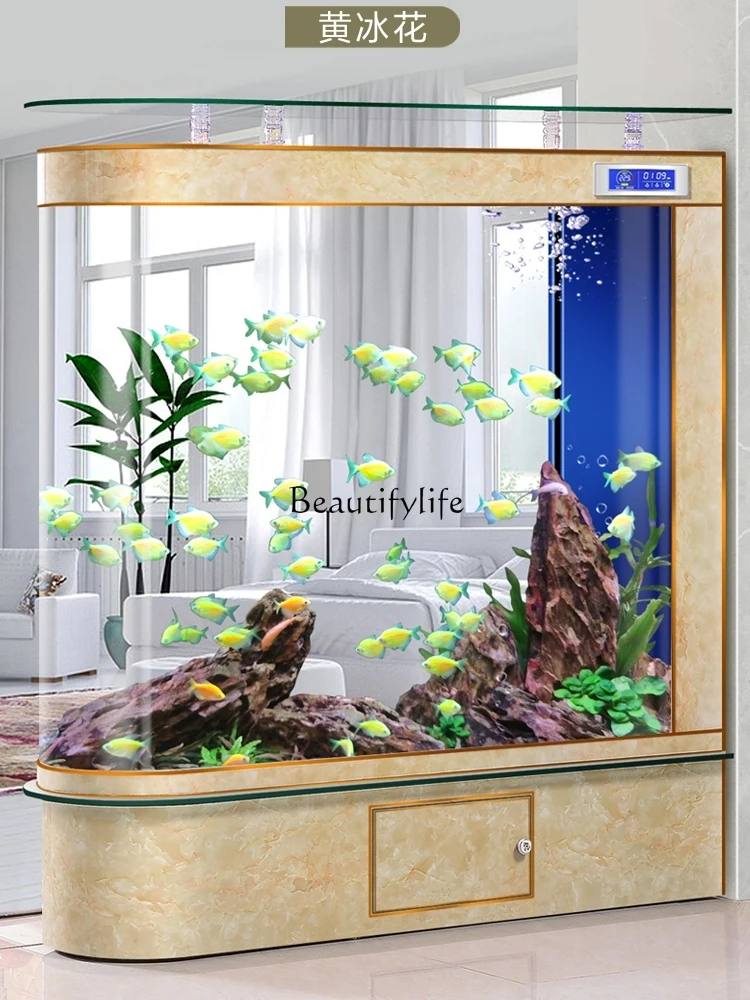 Living Room Floor Screen Barrier Base Cabinet Drawer Fish Tank Ecological Cycle Bad Change Water Aquarium