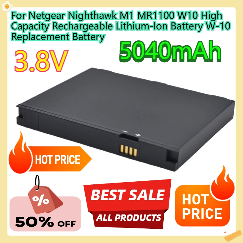 

For Netgear Nighthawk M1 MR1100 W10 High Capacity Rechargeable Lithium-lon Battery W-10 Replacement Battery 5040mAh