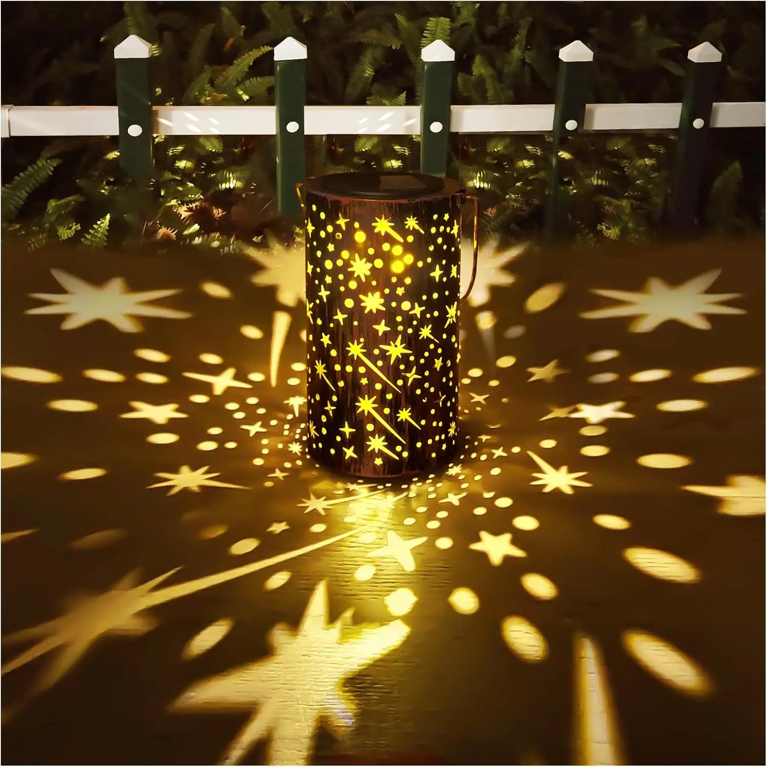 

Upgraded Solar Lantern Outdoor, IP65 Waterproof Metal Decorative Lights for Garden, Patio, Yard – Birthday Gift for Women, Mom,