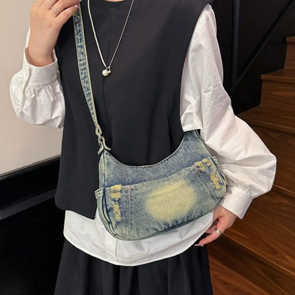 مزاجه عارضة كاوبوي زلابية حقيبة النمط الأمريكي الرجعية عارضة تحت الإبط حقيبة المتناثرة حزام قابل للتعديل حقيبة يد سيدة