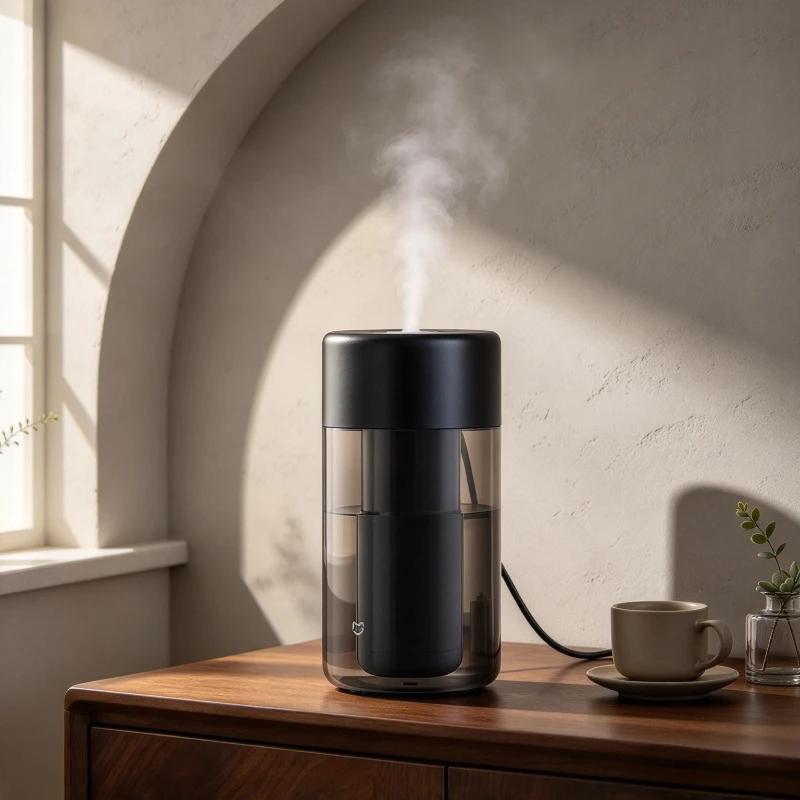 Smart Car Humidifier Fine Mist Micro Porous Atomization Low Water Auto Shutoff Tilt Stop Portable Desk Home Compact 차량용 가습기