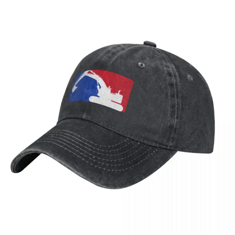 Excavator League Baseball Cap Heavy Equipment Outdoor Wholesale Washed Trucker Hat Male Cool Printed Washed Baseball Caps