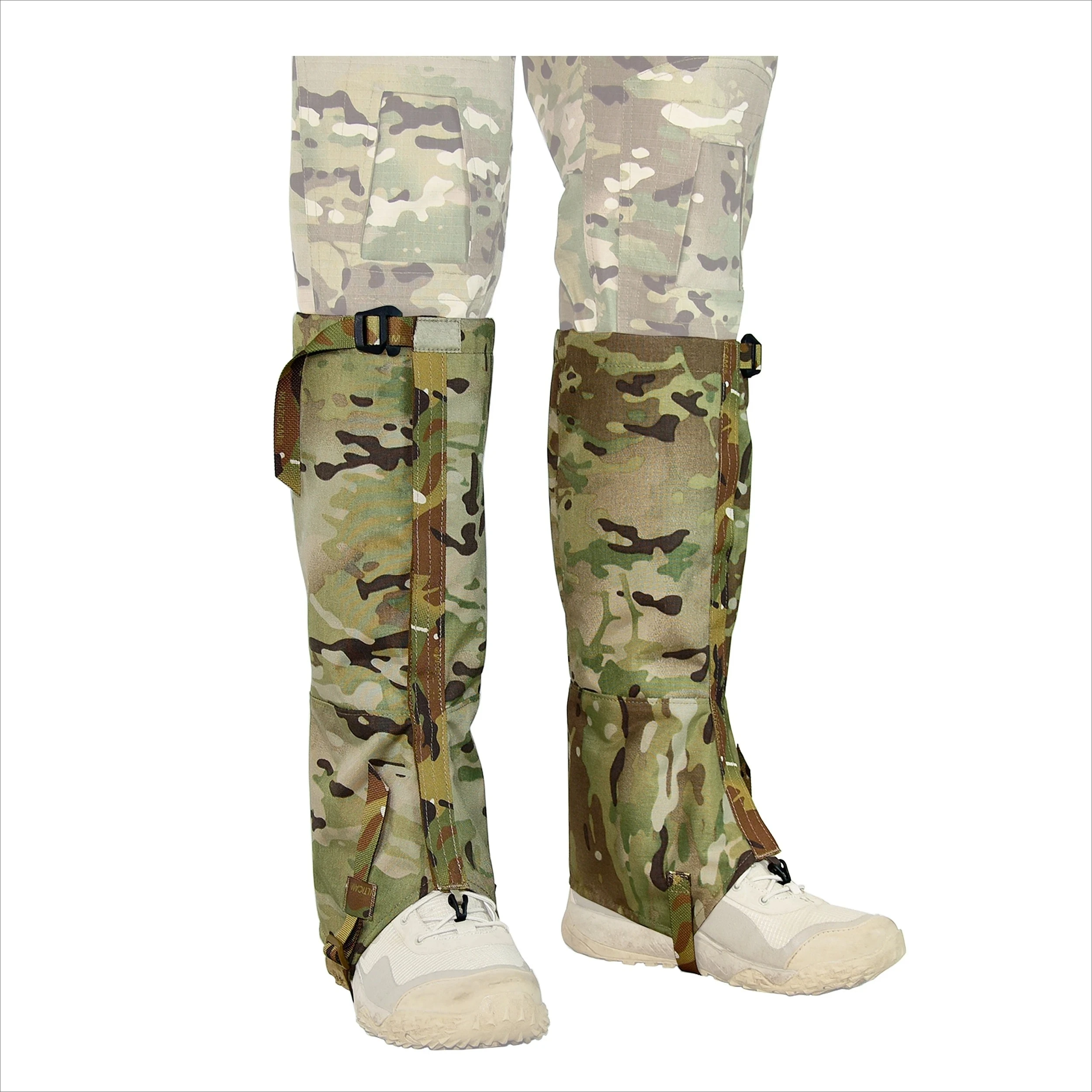 NEW   Tactical Leg Gaiters High Gaiters Gaiters Knee Protection Anti-Tear Nylon Fabric Full Length Zip Breathable Camping Hiking