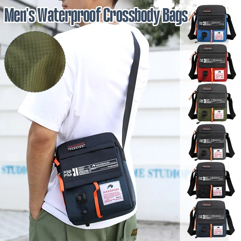 2024 New Shoulder Messenger Bag Casual Men's Bag Portable Briefcase Nylon Waterproof Outdoor Bag Man Messenger Bag Travel