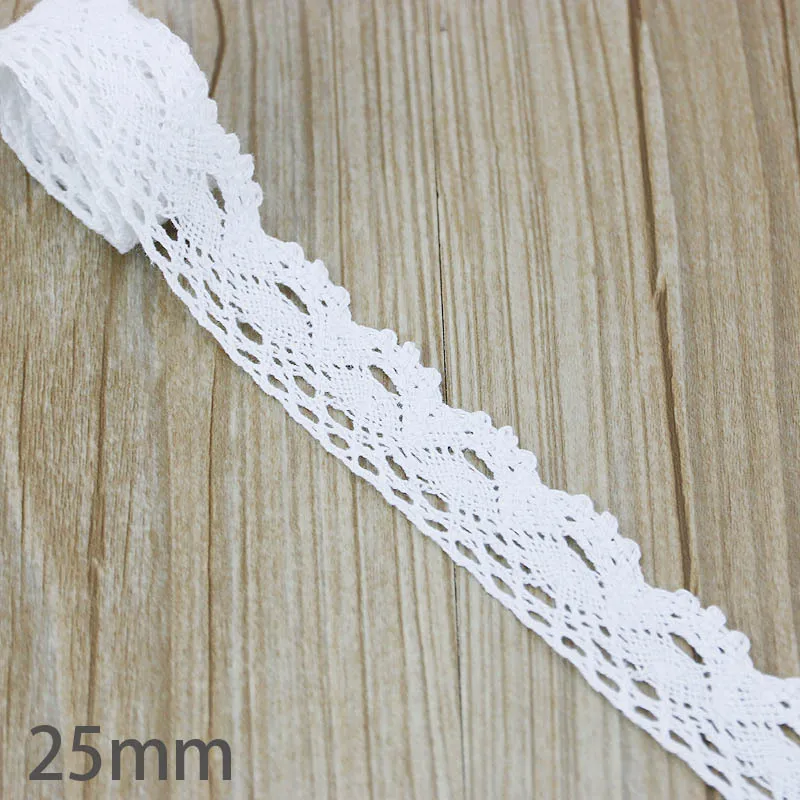 (5Meter/roll) White Cotton Embroidered Lace Net Ribbons Fabric Trim Decorate DIY Sewing Handmade Craft Materials Ribbons