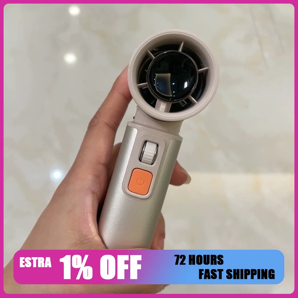JisuLife Ultra1 Handheld Small Fan 100 Gears Can Adjusted At Will Handheld Fan Aviation Turbine Noise Reduction Air Duct Gifts