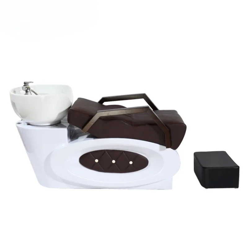 Fiberglass Ceramic Basin for Washing Station Punch Flush Massage Couch Barber Shop