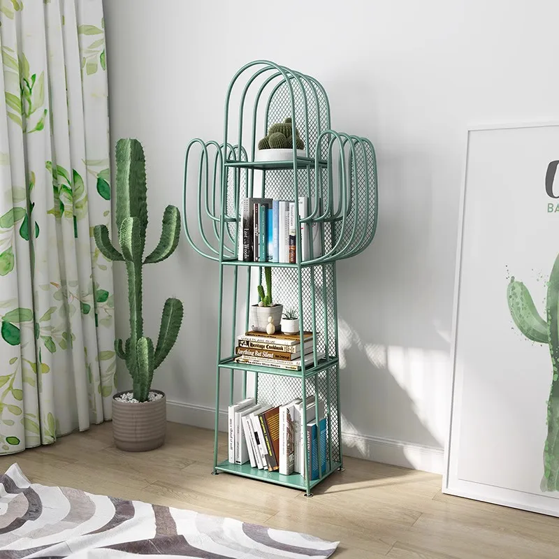 Nordic wrought iron decorative baffle shelf living room bedroom wall corner storage rack floor Internet celebrity