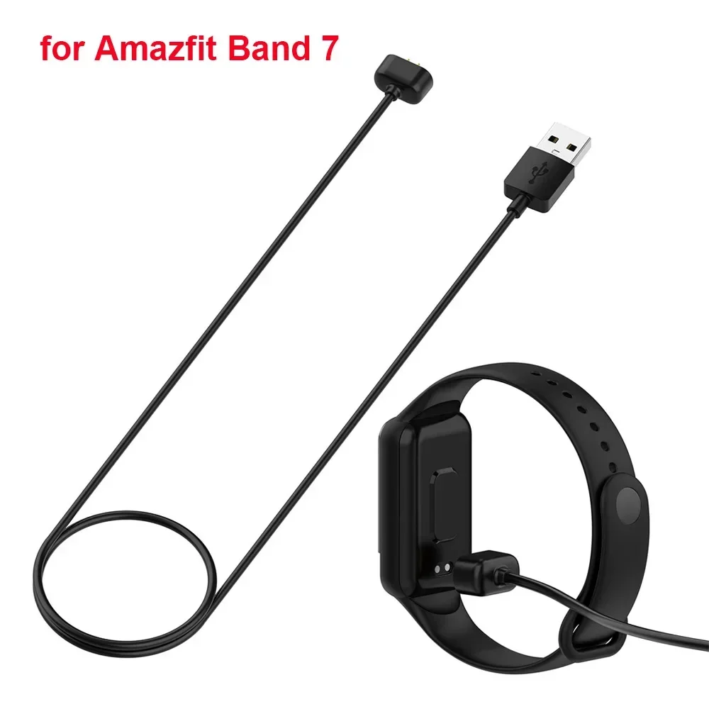 Carregador para Amazfit Band 7, Replacement Charging Cable, Cradle Station Base, 3.3ft Cabo USB, Acessórios