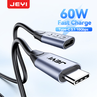 JEYI USB-C Extension Cable(Male to Female)-USB 3.1 Gen 2 10Gbps Data & 60W PD Charging,Compatible with iPad Pro, MacBook, Laptop