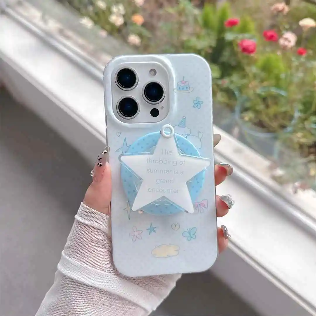 

Новое поступление: магнитный чехол премиум-класса IMD в форме звезды для Apple iPhone 17 Pro Max — подходит для iPhone 16 (женский стиль)