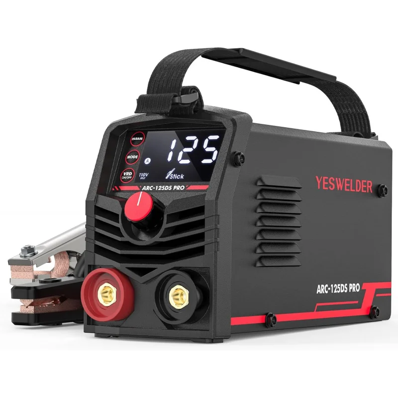 Large LED Display 125Amp Stick Welder,110V Portable ARC Welding Machine, Mini MMA Welder Machine with Hot Start, Arc Force