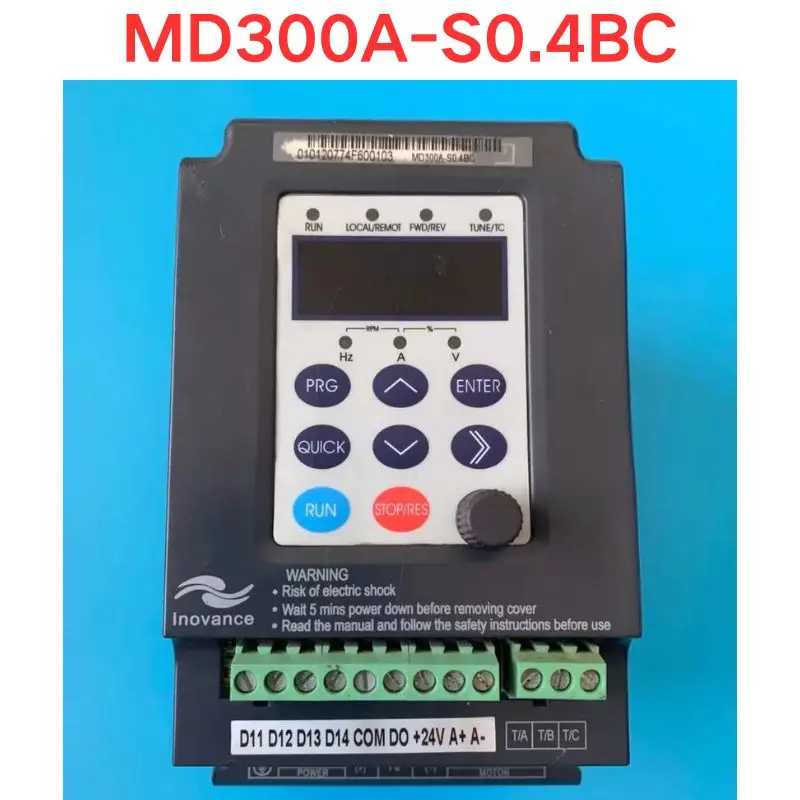 Used Inovance MD300A-S0.4BC Frequency converters 0.4KW Functional test OK