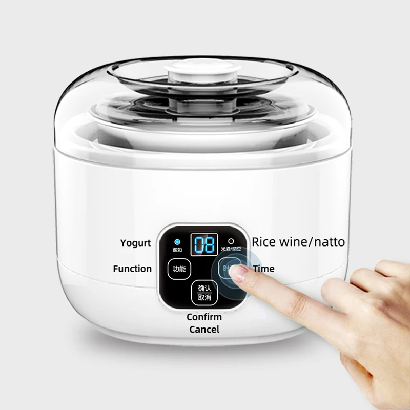 1.0L Automatic Yogurt Maker Household Multifunctional Yogurt Machine Rice Wine Natto Machine DIY Yogurt Tools with Jars 220V