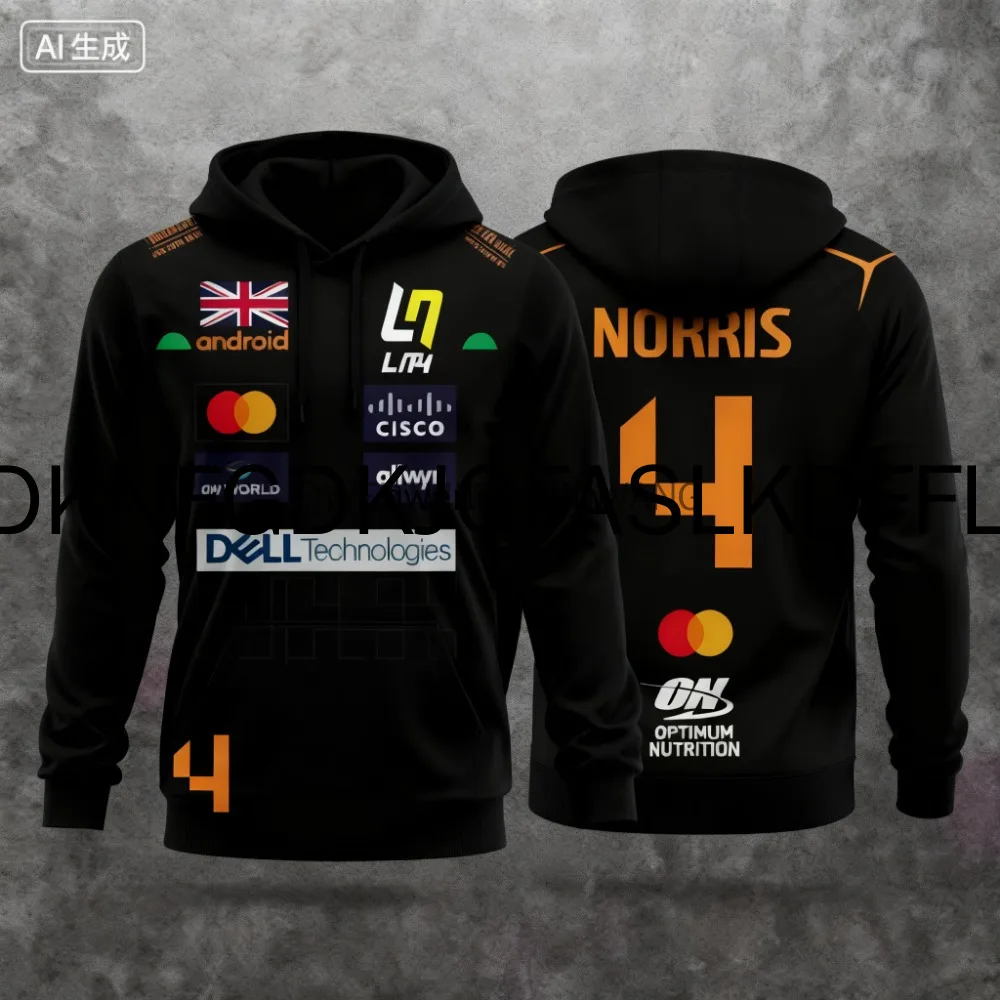 2026 Autumn/Winter New Release: Best-selling Racing Gear Lando Norris Racing Style Men's Hooded Sweater Comfortable Warm Sweater