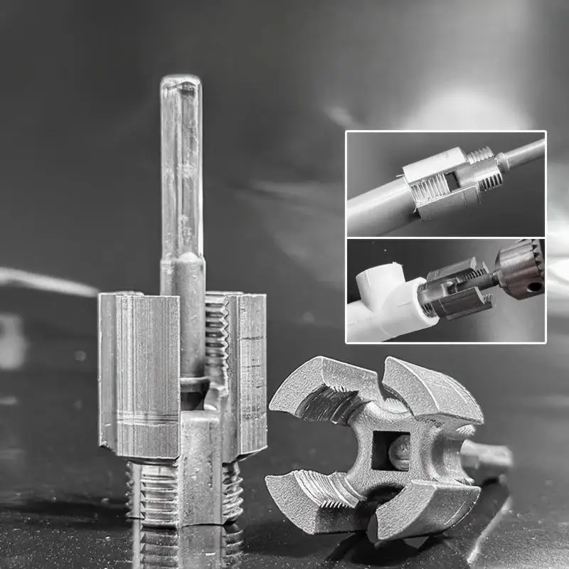 

Integrated Internal and External Thread Pipe Threading Tool for 1/2-inch PPR Pipes, with Taps and Dies for Thread Cutting.