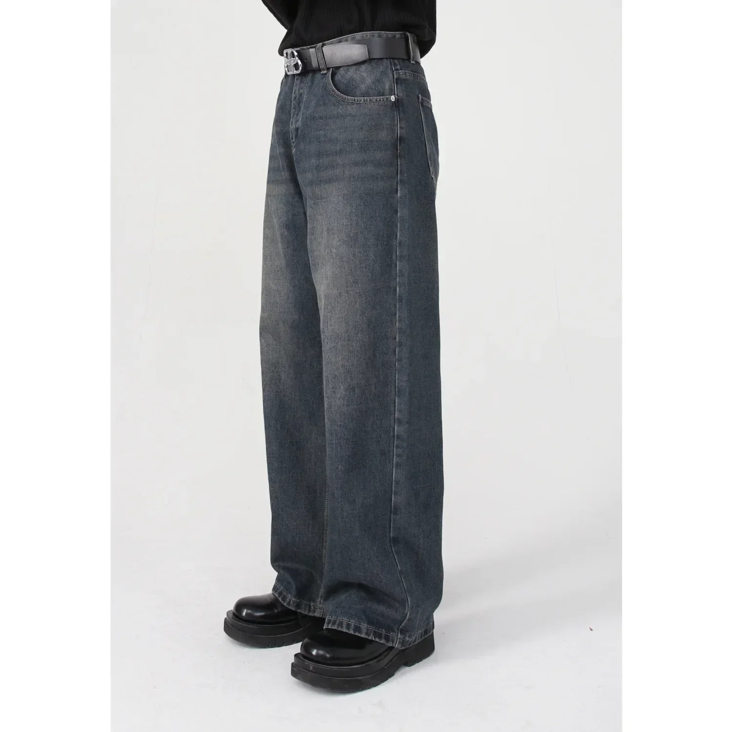 

Straight Wash Jeans Jeans for Men Stretch Baggy Jeans Long Pants Quality Men Classic Denim Pants Male Wide-leg Men Clothing