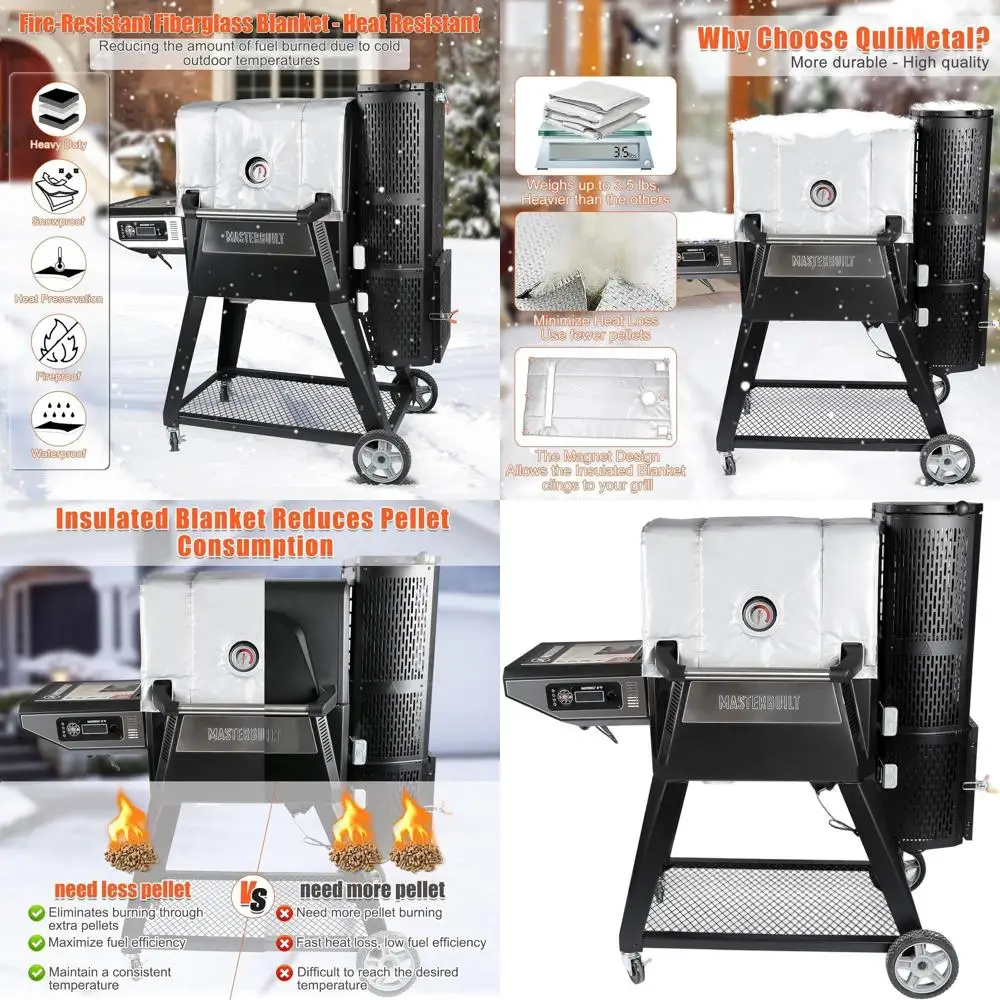 

Insulated Blanket for 560/600 Digital Charcoal Grill and Smoker Combo - Efficient Heat Retention for Winter Cooking