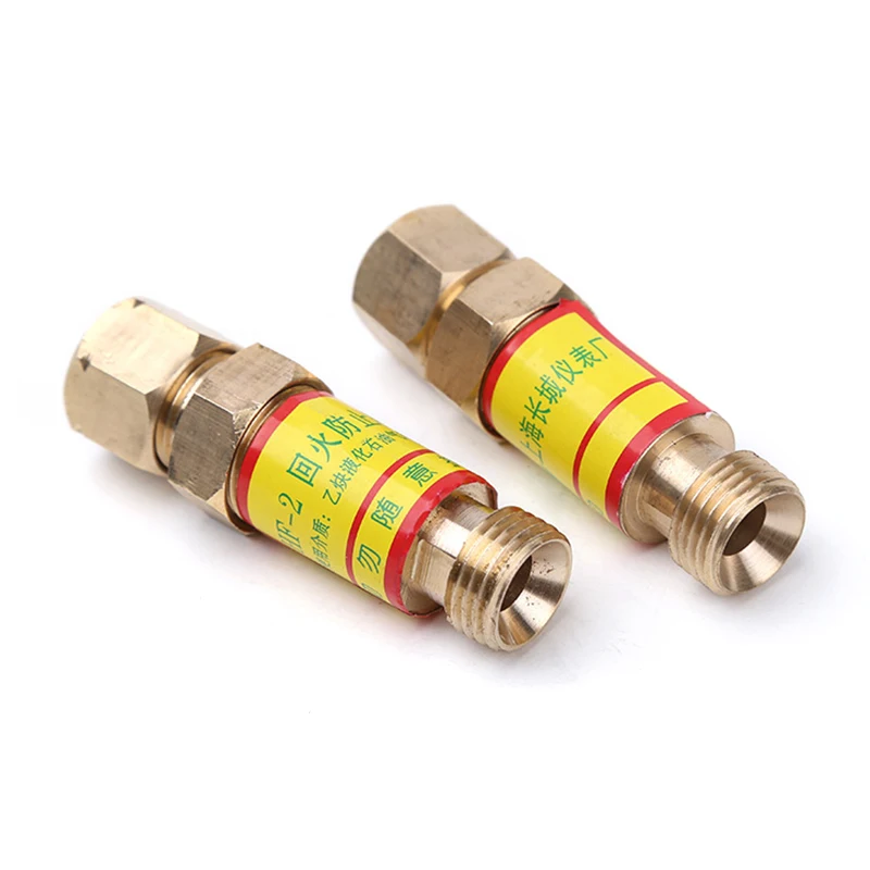 Oxygen Acetylene Check Valves Flash Back Arrestor for Pressures Reducer Cutting Torch Ship Welding Nozzles Soldering Supplies