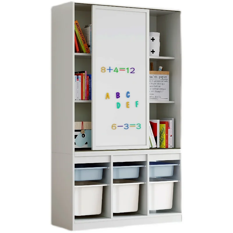 

Solid wood children's bookshelves, sliding bookcases, floor shelves, and toy storage cabinets