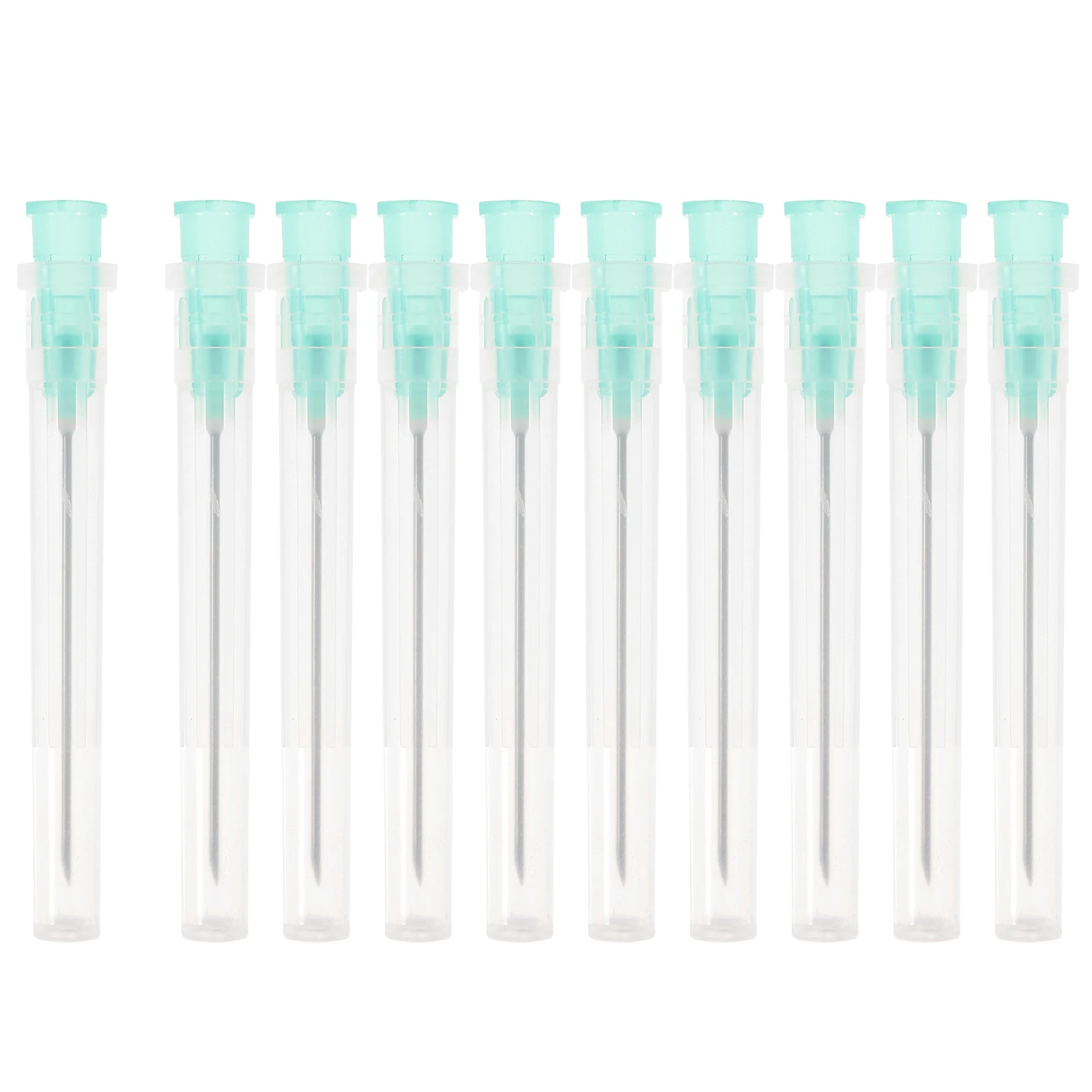 

100 pcs Point Needle Protective Sleeve Metal Dispensing Needles for Laboratory 22g 1 Accessories Tip Liquid