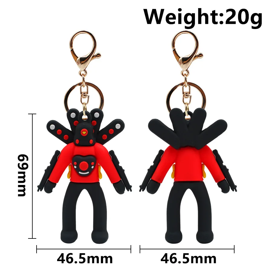 Skibidi Toilet Titan Speakman Keychain Cameraman Tv Man titan Clock Man Titan Drillman Backpack Decor Doll Pendant Decor Gifts