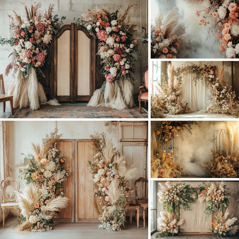 

Photography Background Boho Floral Arch Wall Room Adult Birthday Wedding Maternity Portrait Decor Backdrop Photo Studio