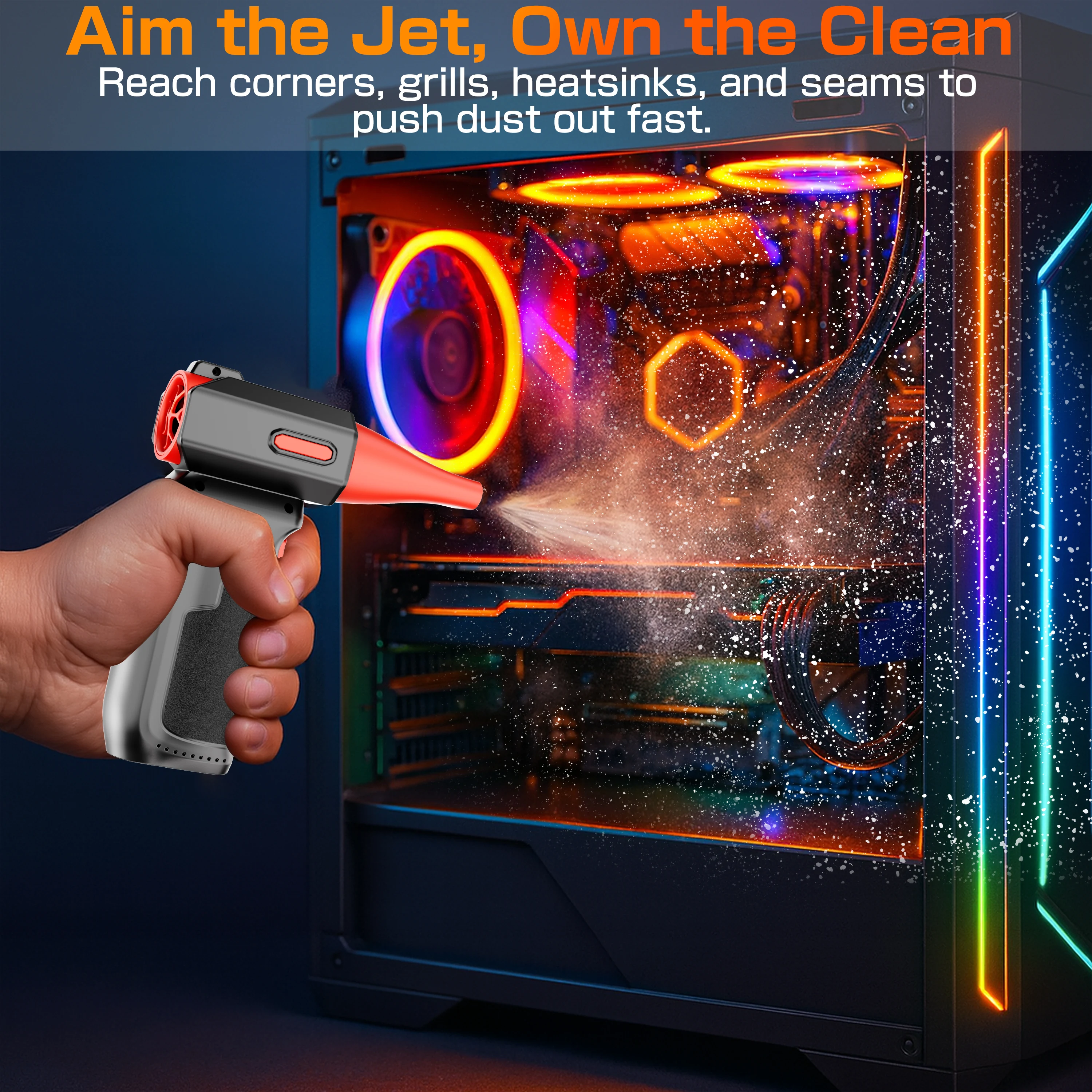 

Инструмент для очистки струйной вентилятора, ручной турбовентилятор, перезаряжаемый бесщеточный двигатель, электрическая воздушная тряпка для автомобиля, автофургона, грузовика, прицепа, универсальный