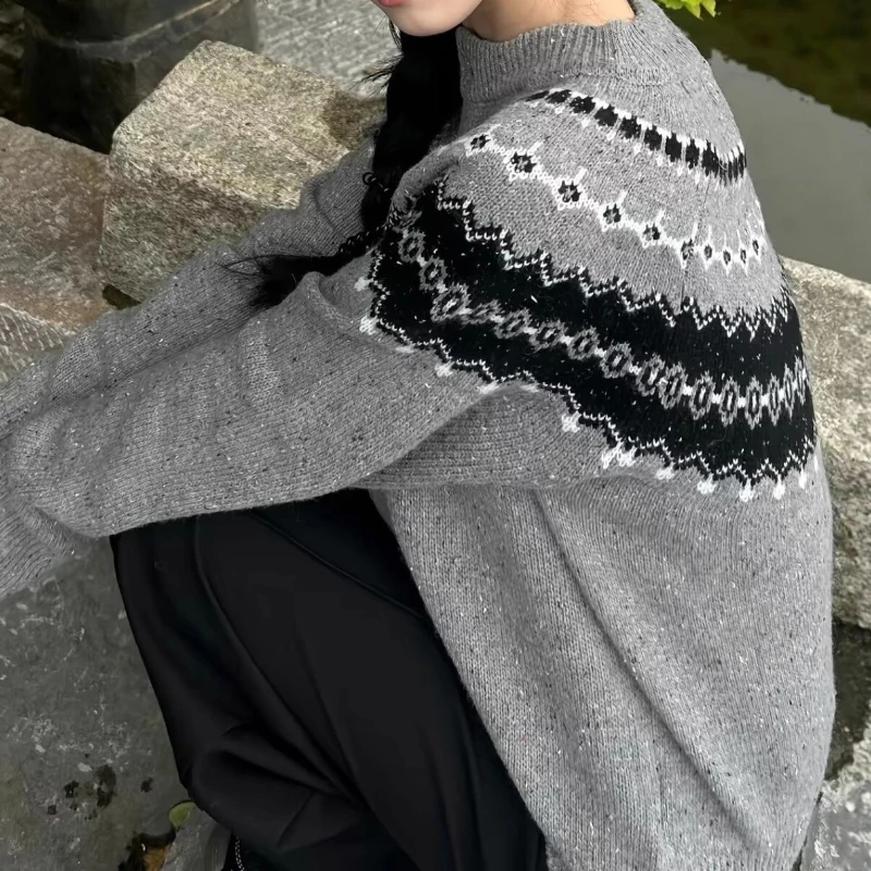 

2025 Winter New Cardigan Sweater Men's and Women's Clothing Couple Lazy Knitted Sweater Jacket Temperament