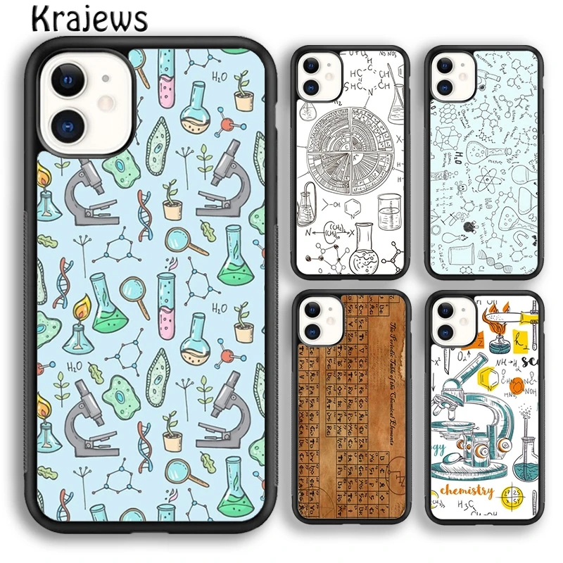 Krajews Chemistry elements Phone Case Cover For iPhone 16 15 14 plus XS XR 11 12 mini 13 pro max coque Shell Fundas