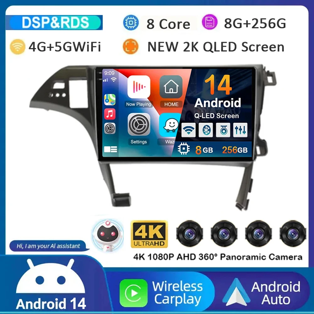 

Android 14 Carplay Auto For Toyota Prius XW30 2009 2010 2011 2012 2013 2014 2015 Car Radio GPS Stereo Multimedia Player BT DSP