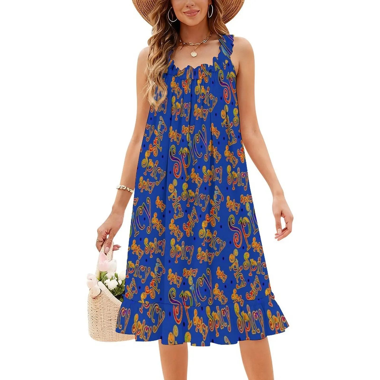 فستان حفلات أنيق للنساء من Spicy فستان على شكل حرف a مع خيارات قصيرة/طويلة/بدون أكمام Carolm كلمات حارة نمط نص Spice Womens #4