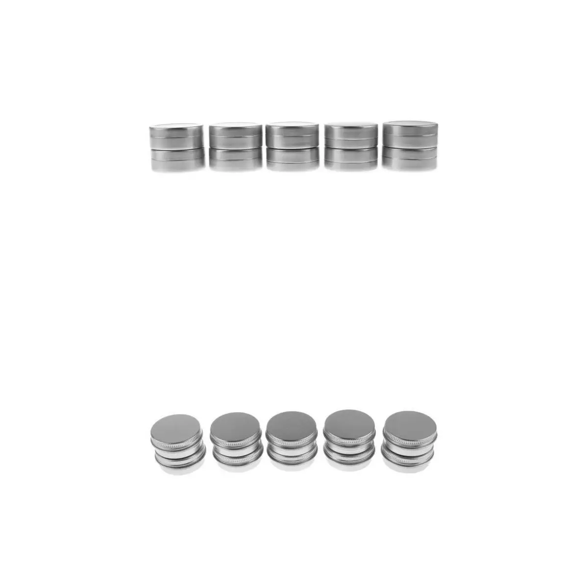 Multipurpose Aluminum Cosmetic Jars Refillable Empty Cream Tin Pots for Travel Size and Balms