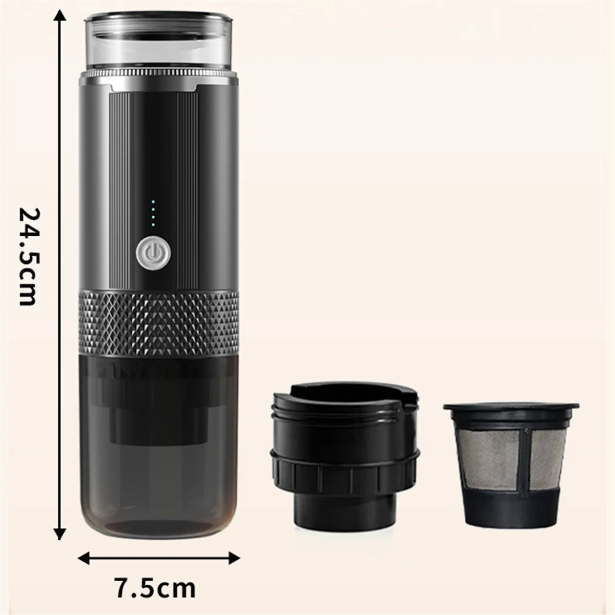 

Portable Espresso Maker Wireless Electric Coffee Maker 2 in 1 Small Travel Espresso Machine for Camping Office Hiking RV-A70Z