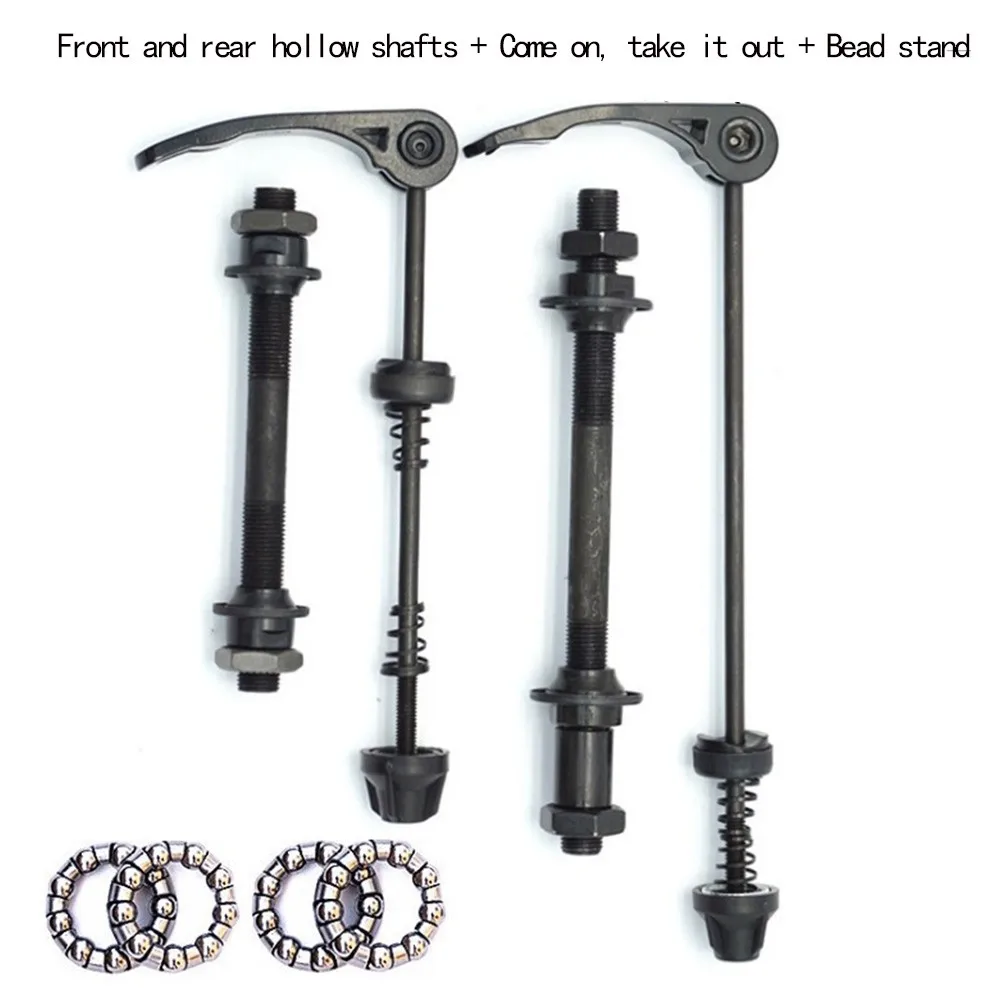 1 Set MTB Bike Axle Front Rear Quick Release Skewers Tools With 25mm 1/4 Hub Bearings For 6/7/8 Speed Bicycle Parts