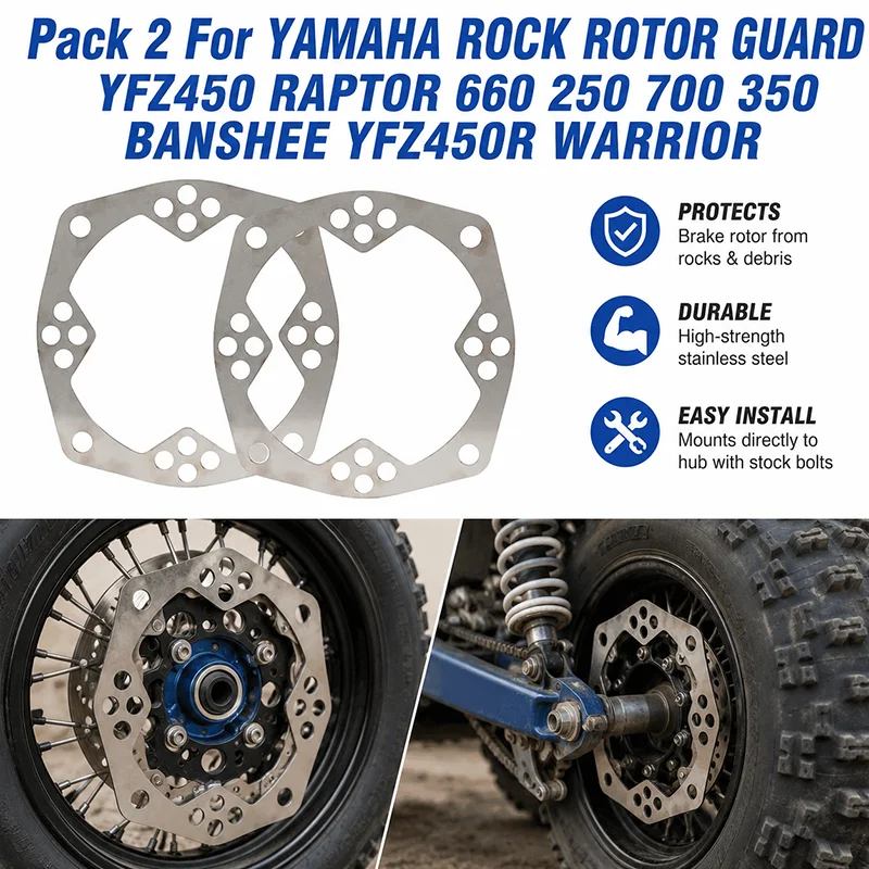 Paket 2 untuk YAMAHA ROCK ROTOR GUARD YFZ450 RAPTOR 660 250 700 350 BANSHEE YFZ450R WARRIOR