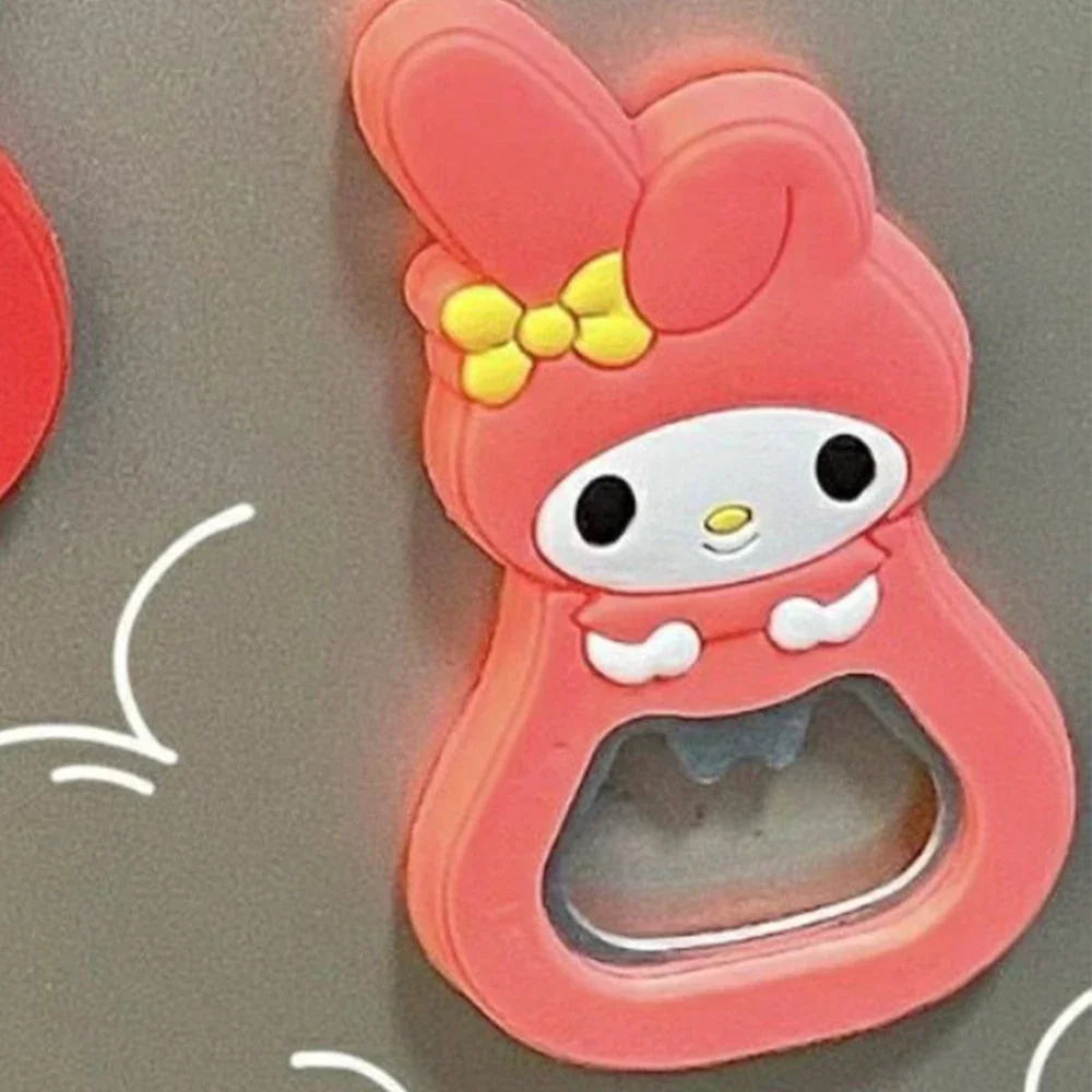 Niedliche kello Kitty Korkenzieher Kawaii Melodie Kühlschrank Magnet Flaschen öffner tragbare Bierdeckel öffner Zubehör Spielzeug Geschenk