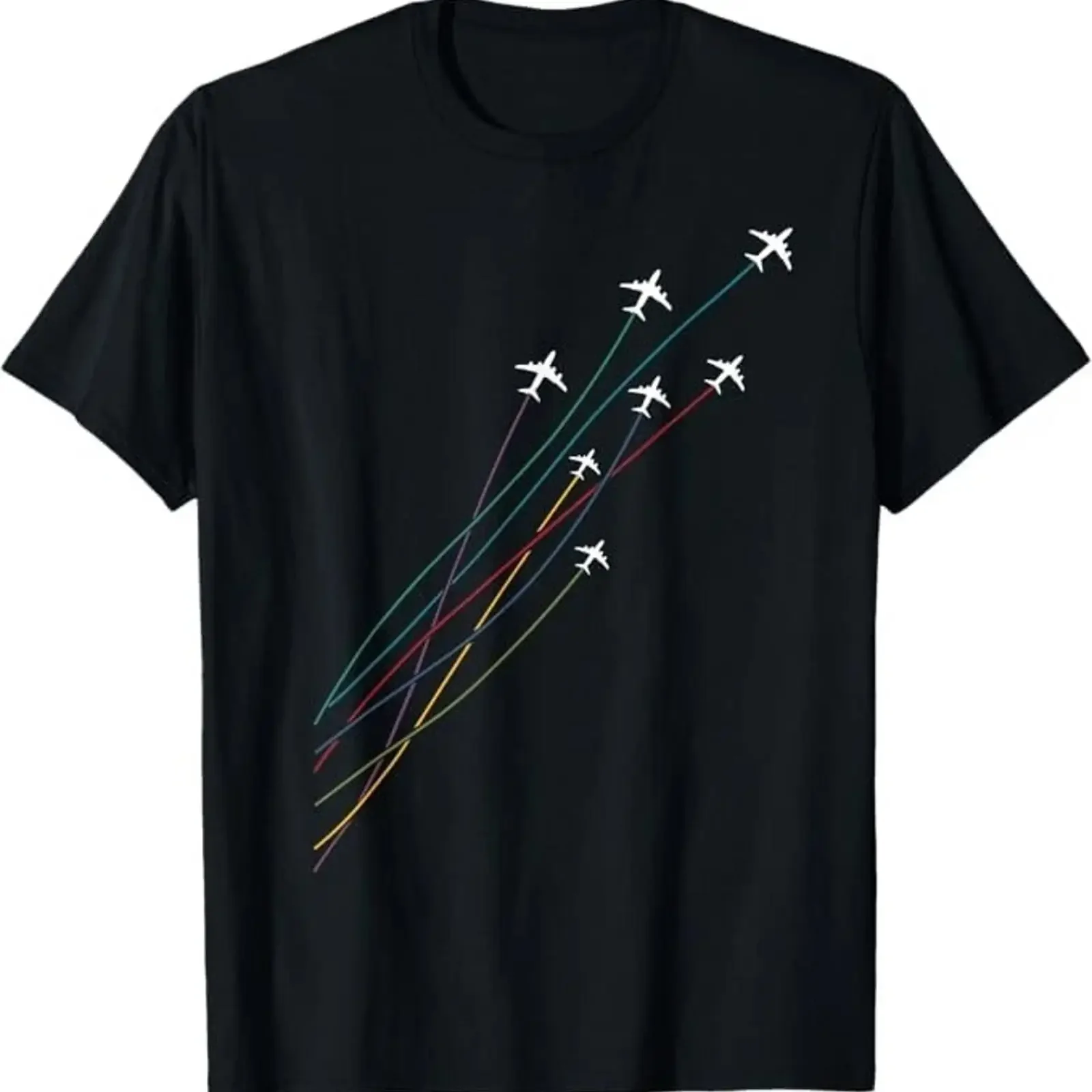 Pilot Commercial Passenger Airplanes Aeroplanes Airline T Shirt vintage Washed streetwear Top For Everyday Wear Casual Unisex