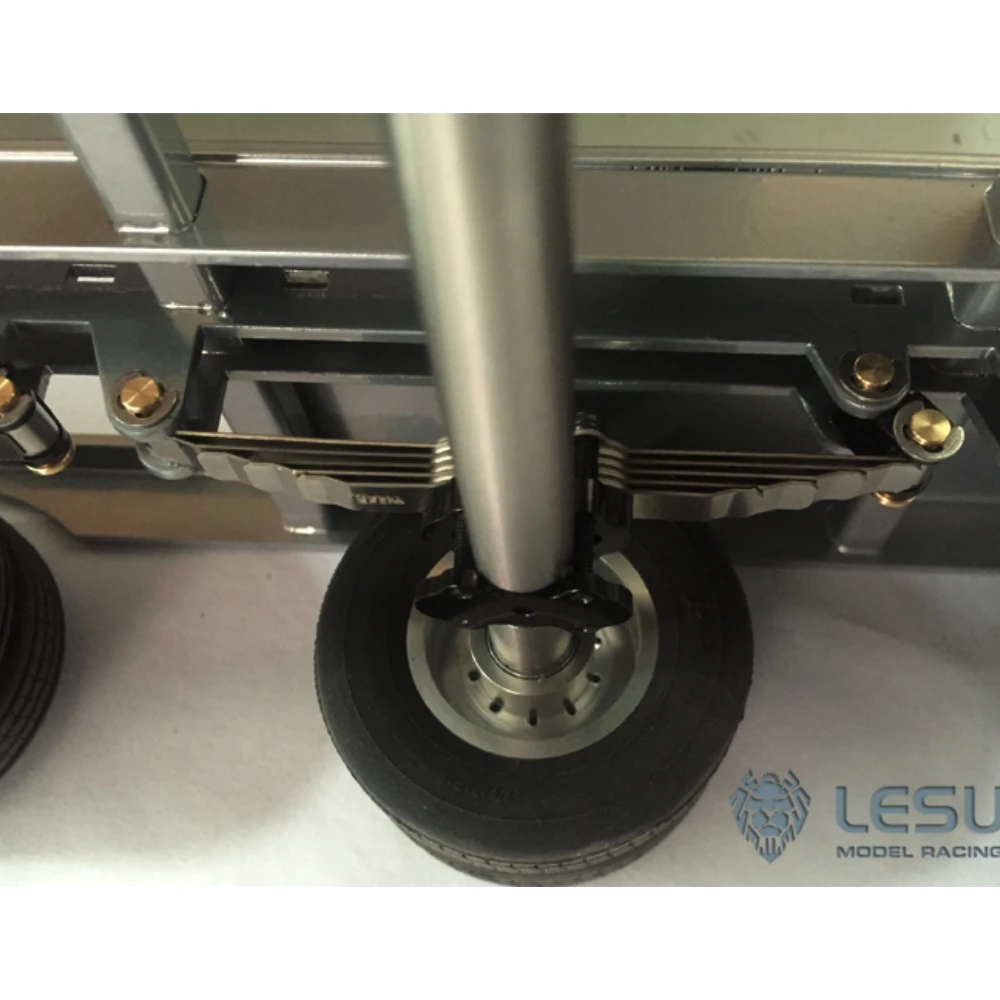 Suspension with Axle Non-Powered For 1/14 Tamiya RC LESU Small Wheel Trailer DIY Parts Modified Vehicles Toy Model Parts