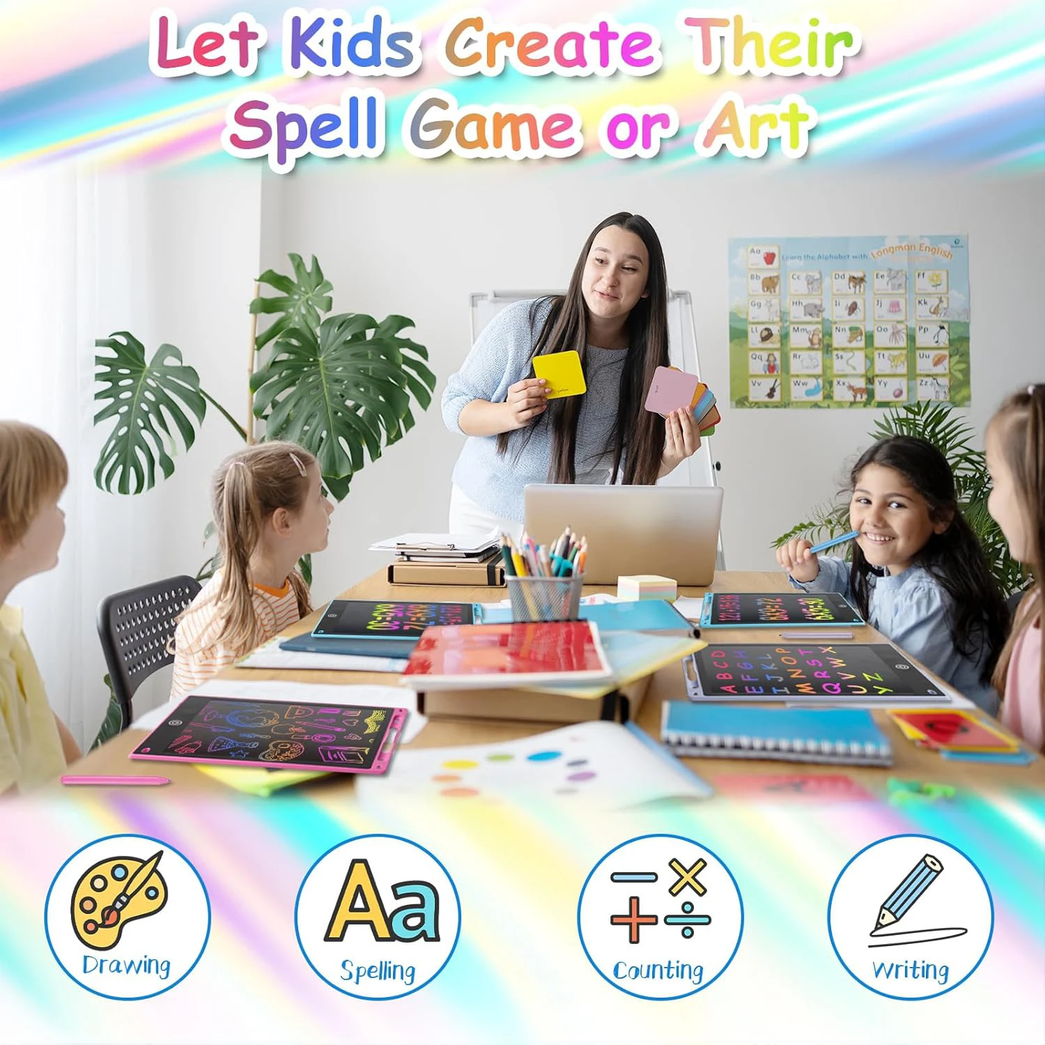 Tavoletta grafica per scrittura LCD da 12/10 pollici utilizzata per scrivere/pittura/apprendimento/giocattoli elettronici educativi regalo per bambini